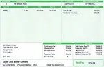 Example payslip with department and payment method shown