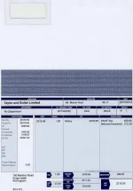 Example payslip with salary, bonus, and car payment combined