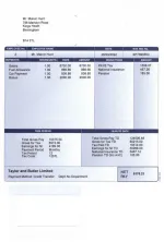 Sample payslip showing company name, salary payment, and net pay